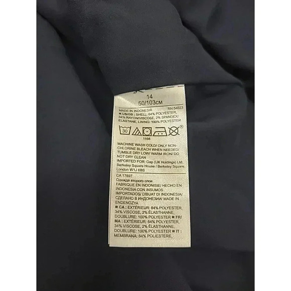 Banana Republic Mock Wrap Skirt Women's Size 14 New with Tags Black Pin Stripe - Picture 5 of 5